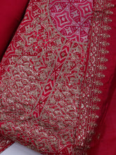 Neck Embroidered Cotton Blend Unstitched Suit With Dupatta